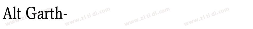 Alt Garth字体转换